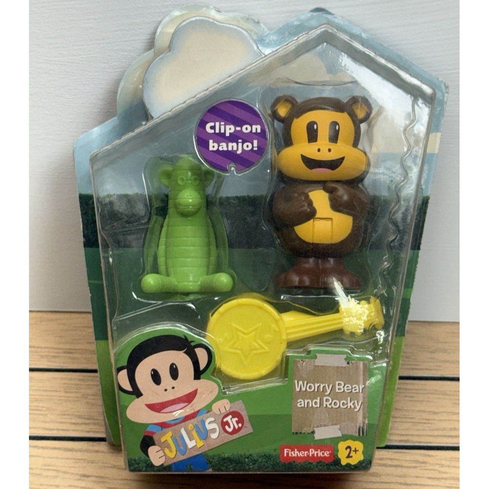 Julius Jr. 3" Worry Bear And Rocky Figure Set Doll Playset Toy Nick Jr **NEW**